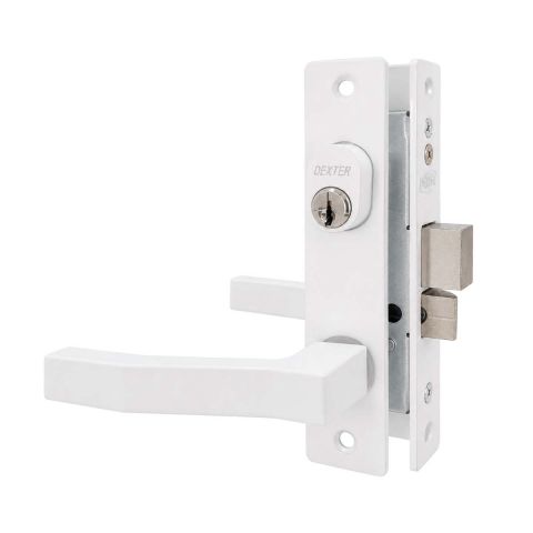 Cerradura blanca para perfil de aluminio 2007 Dexter