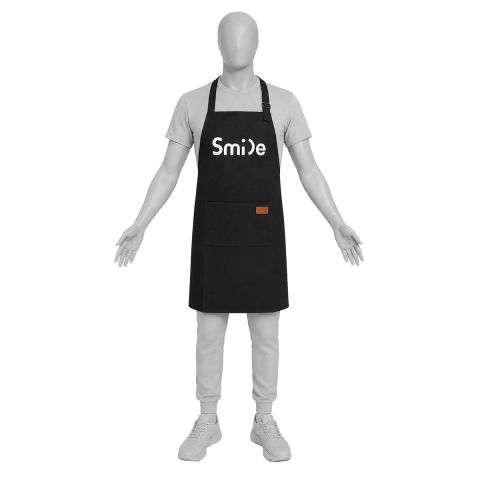Delantal impermeable negro Smile