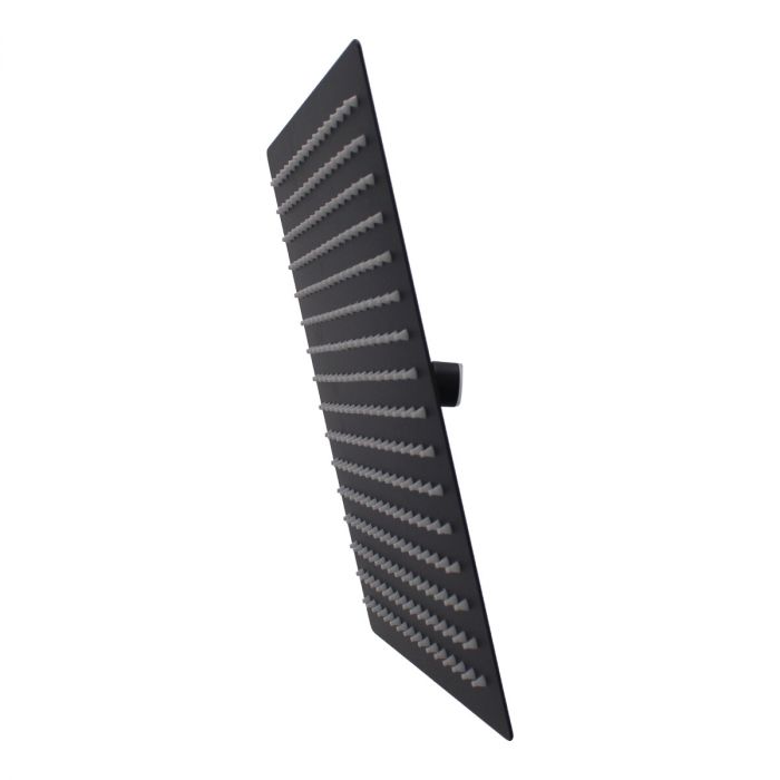 Regadera metálica cuadrada 10" negro mate 16101 Maxflu
