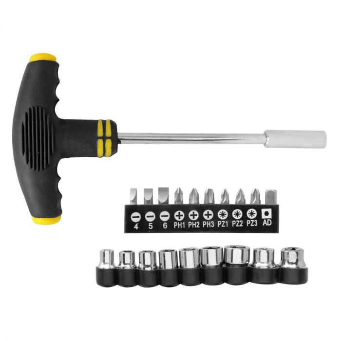 Kit de mango té con puntas y dados 20 piezas  3223 Tulplus 