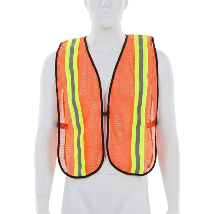 Chaleco de seguridad naranja con cinta doble de alta visibilidad 508 Adir