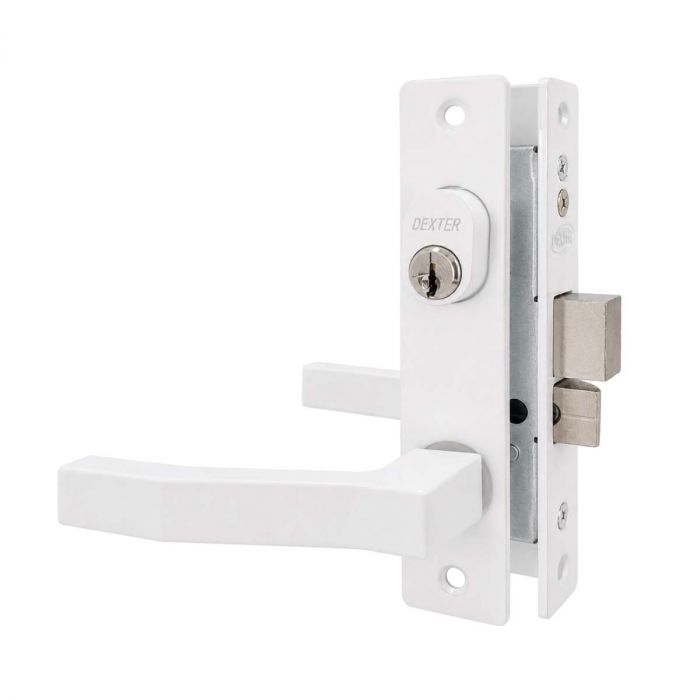 Cerradura blanca para perfil de aluminio 2007 Dexter