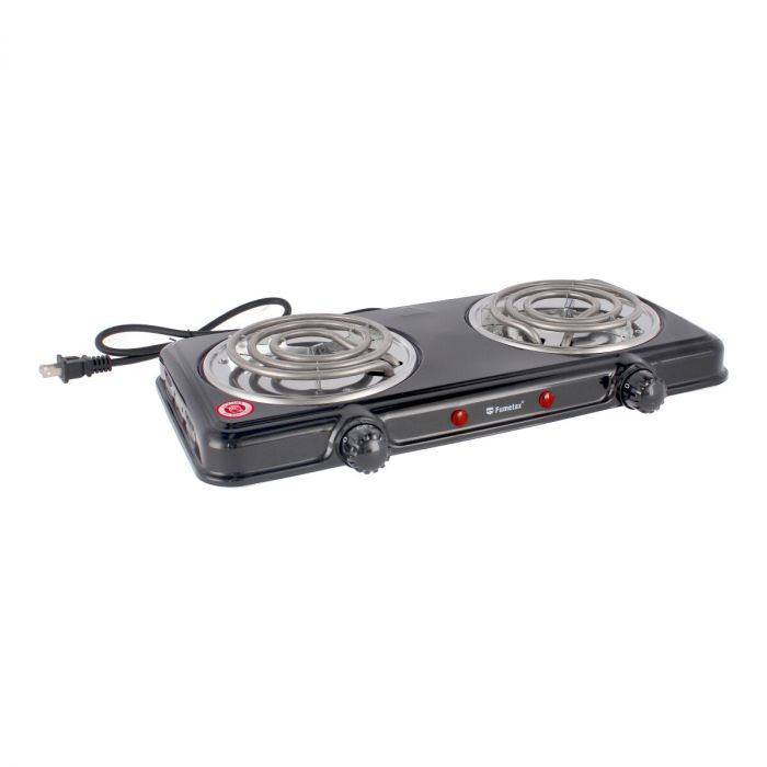 Parrilla eléctrica de 2 quemadores negra SW-23032-N Fumetax