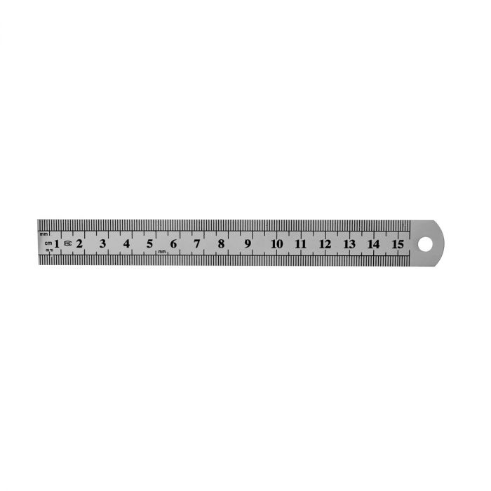 Regla de acero inoxidable 6" semi rígida