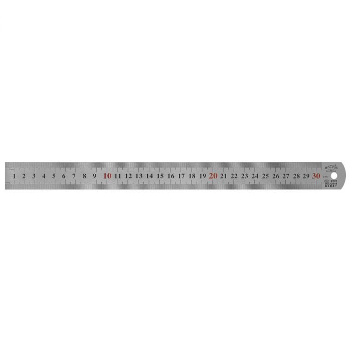 Regla de acero inoxidable 12" semi rígida