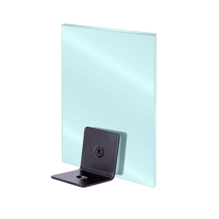 Clip para vidrio fijo a 90° negro mate K-507N Axcent