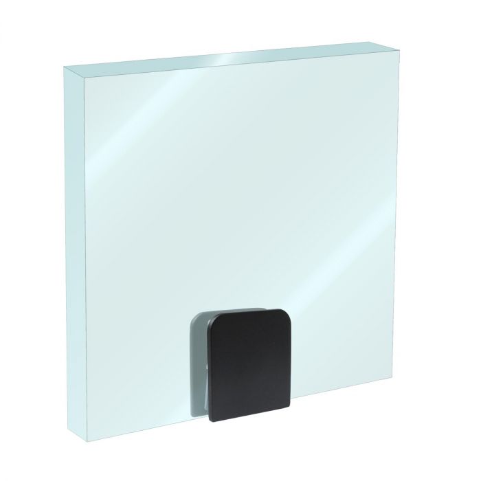 Clip cuadrado para cristal fijo negro K-518 Axcent