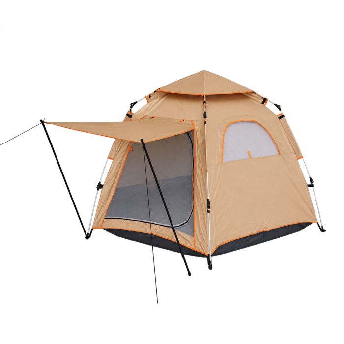 Casa de campaña plegable Hexagonal Café para 3-4 personas HW144-WH
