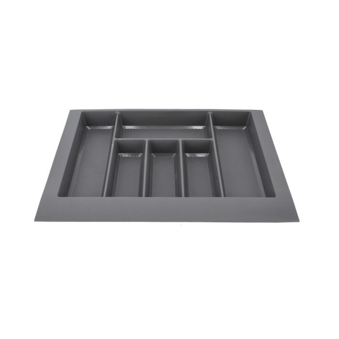 Organizador de cubiertos de 6 compartimentos grande gris Herrasa