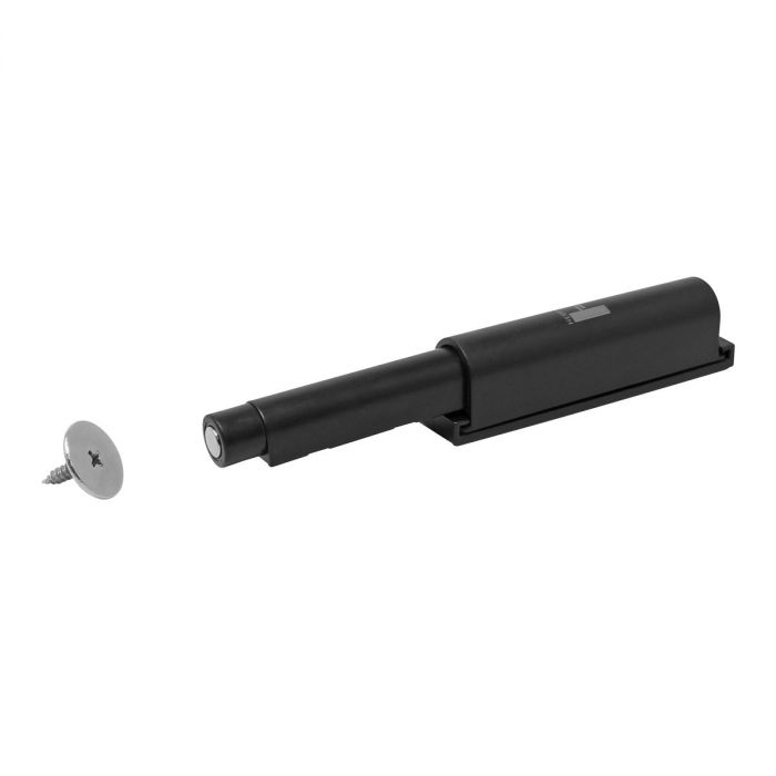 Resbalón de sobreponer Push to Open con contra magnética negro 40 mm 792-0839 Herrasa