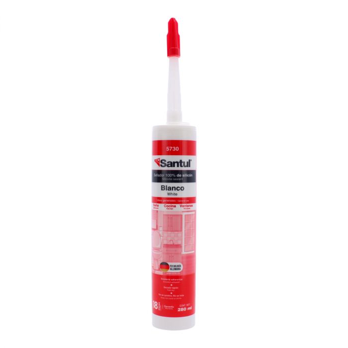 Sellador de silicón Usos Generales blanco 280 ml 5730 Santul