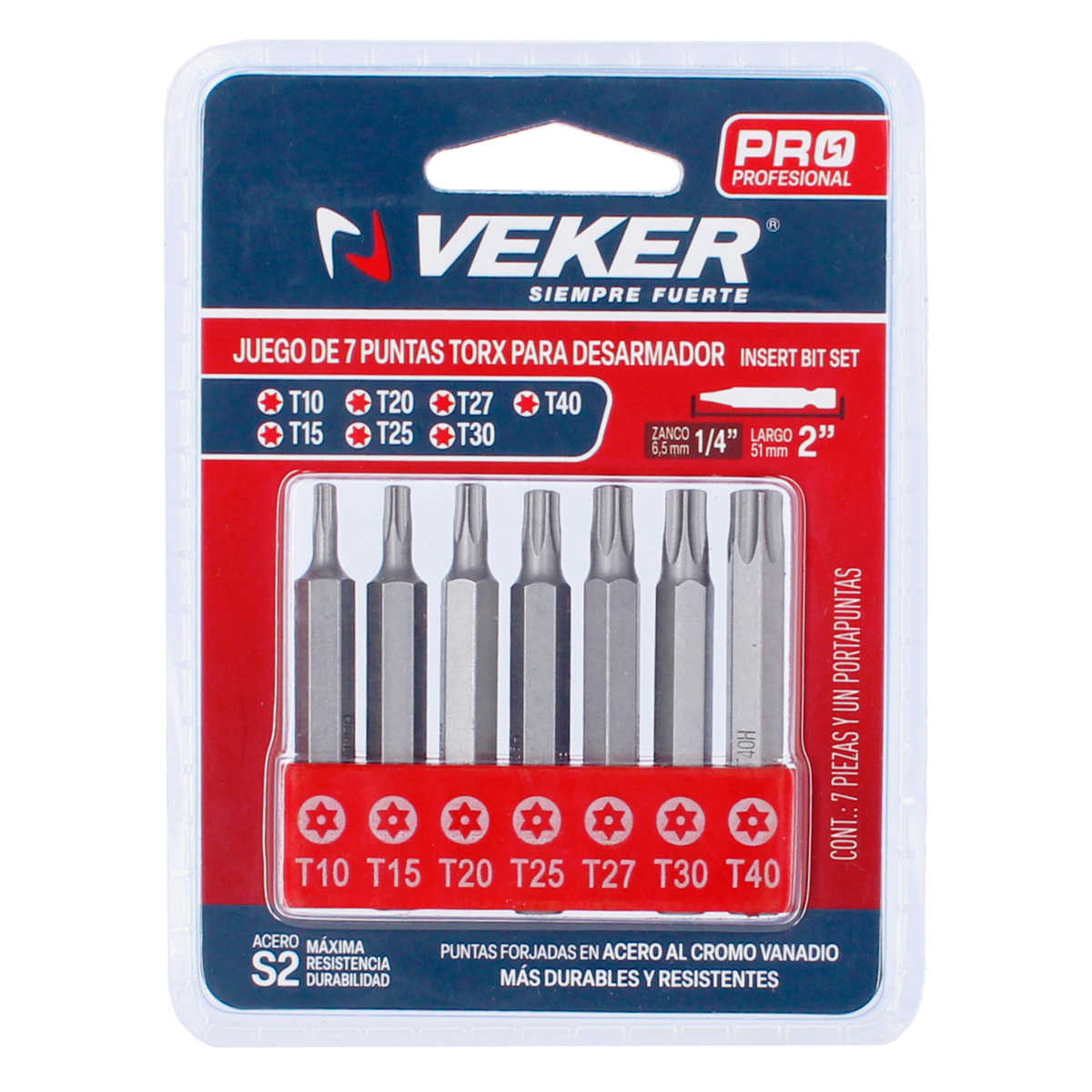 Juego De 10 Destornilladores Torx Boxwizard - Vástago Hexagonal De Acero S2, Puntas Largas De 100mm (T6 A T40)